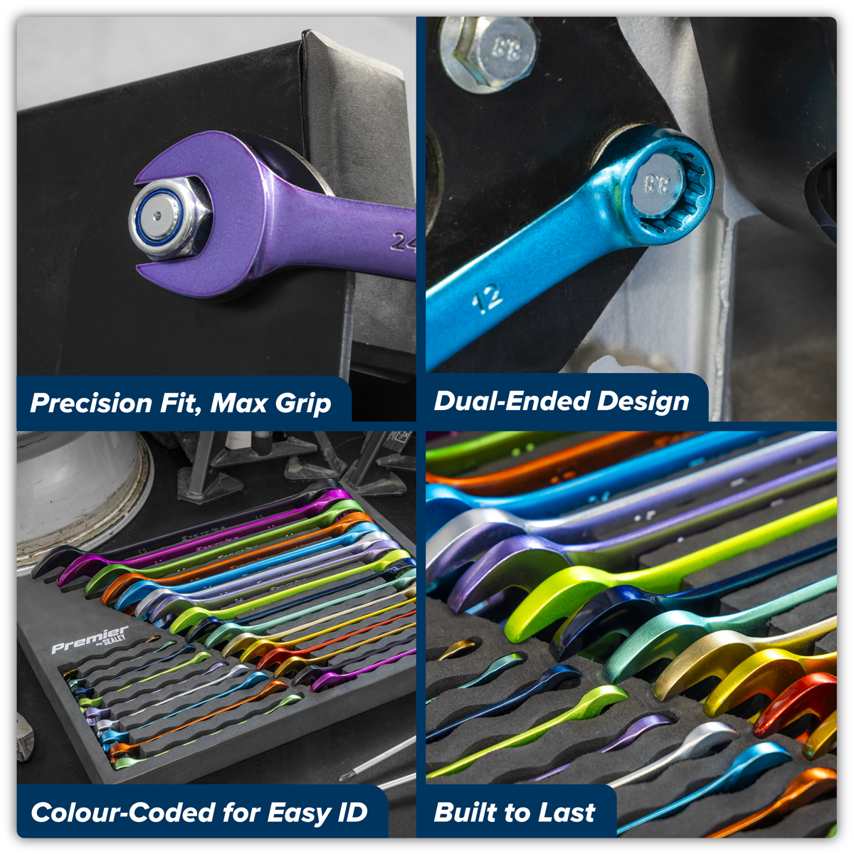 Multi-Coloured Combination Spanner Set 25pc AK63268