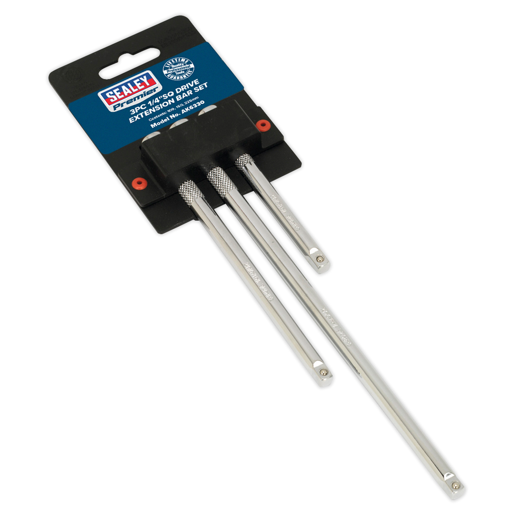 Extension Bar Set 1/4"Sq Drive 3pc AK6330