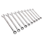 Extra-Long Combination Ratchet Spanner Set 10pc AK63914