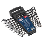 Extra-Long Combination Ratchet Spanner Set 10pc AK63914