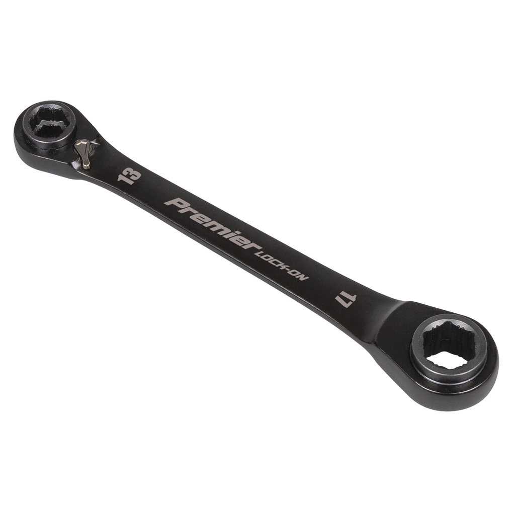 4-in-1 Reversible Lock-On™ Ratchet Ring Spanner AK63923