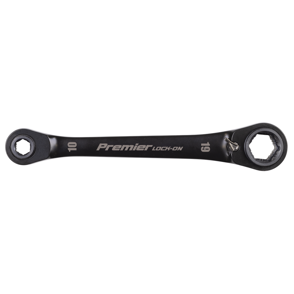 4-in-1 Reversible Lock-On™ Ratchet Ring Spanner AK63923