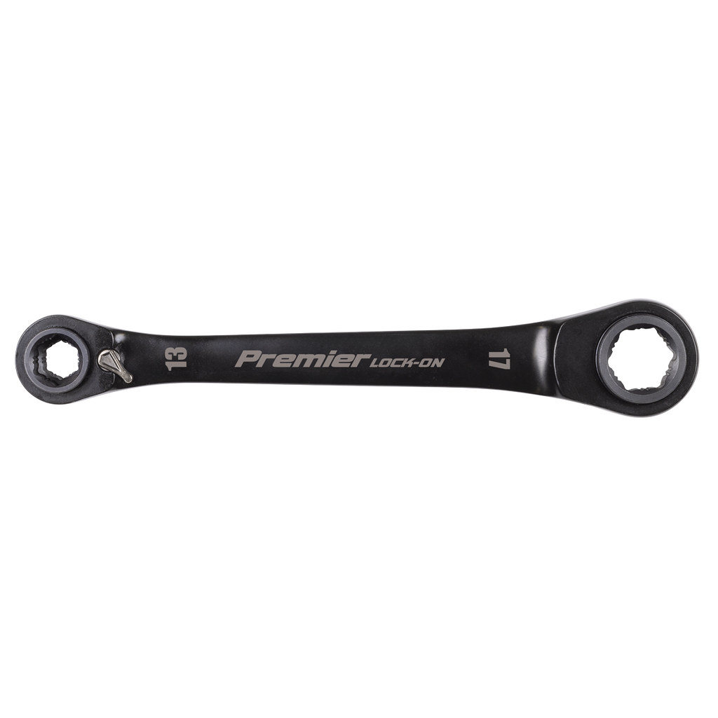 4-in-1 Reversible Lock-On™ Ratchet Ring Spanner AK63923