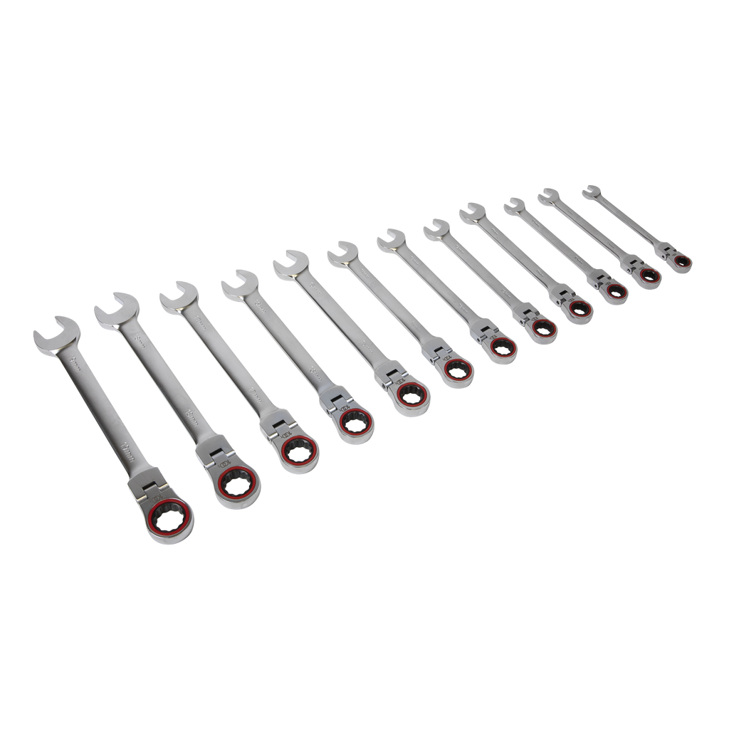 Flexi-Head Ratchet Combination Spanner Set 12pc AK63942