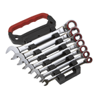 Reversible Combination Ratchet Spanner Set 7pc AK63945