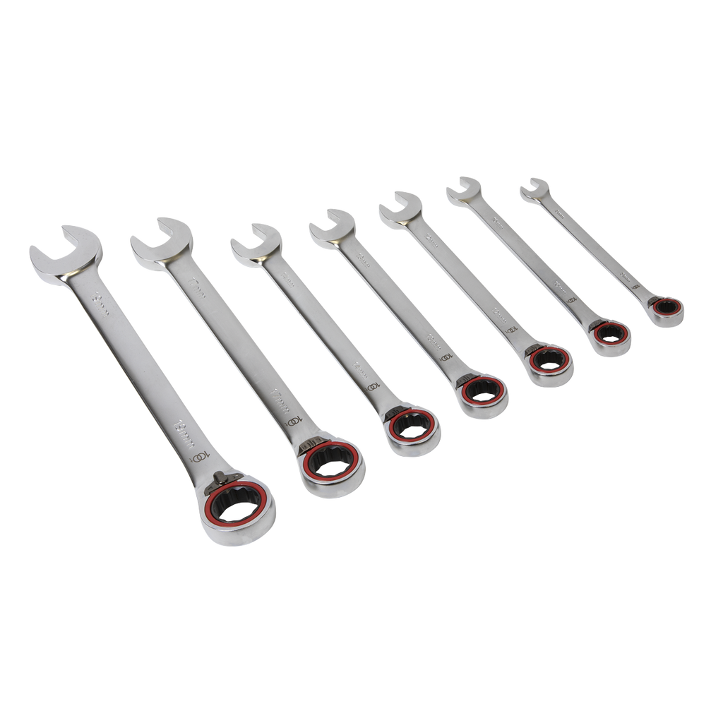 Reversible Combination Ratchet Spanner Set 7pc AK63945