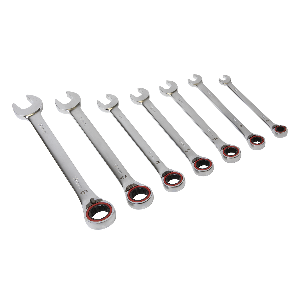 Reversible Combination Ratchet Spanner Set 7pc AK63945