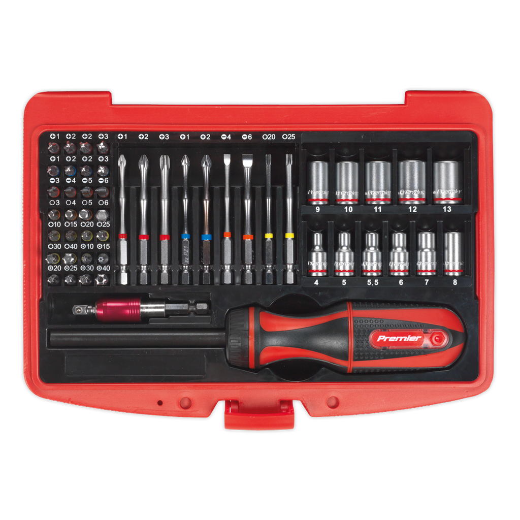 Fine Tooth Ratchet Screwdriver & Accessory Set 51pc AK64903