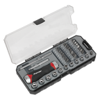 Fine Tooth Ratchet Screwdriver Socket & Bit Set 38pc AK64905