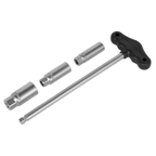 T-Bar & Rubber Insert Spark Plug Socket Set 3/8"Sq Drive 4pc AK6550
