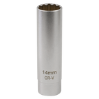 Spark Plug Socket with Magnetic Retainer 3/8"Sq Drive 12-Point 14mm AK6568