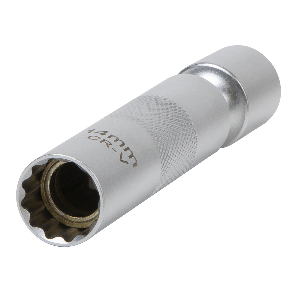 Spark Plug Socket with Universal Joint 3/8"Sq Drive 12-Point 14mm AK6569