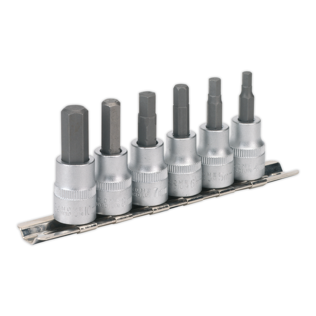 Hex Key Socket Bit Set 3/8"Sq Drive 6pc AK656