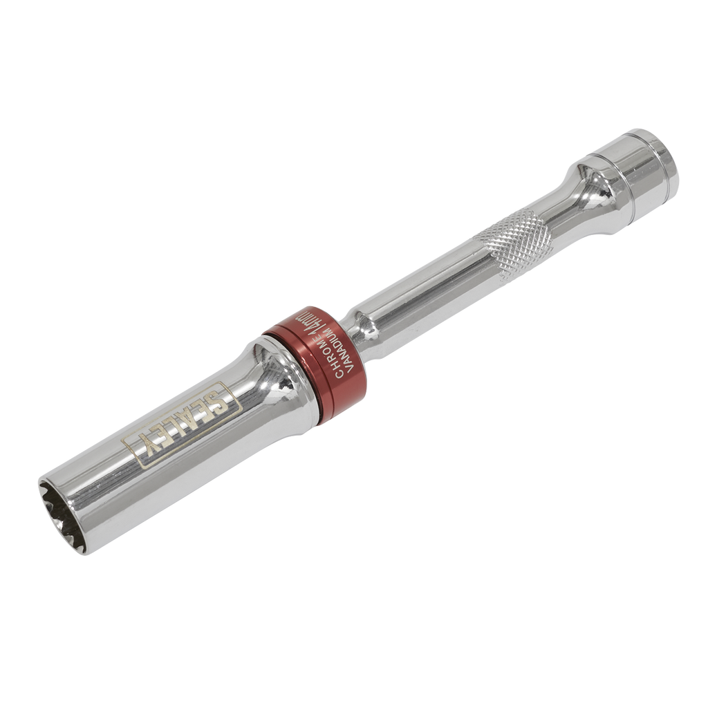 Spark Plug Socket with Universal Joint 3/8"Sq Drive 12-Point 150 x 14mm AK6570