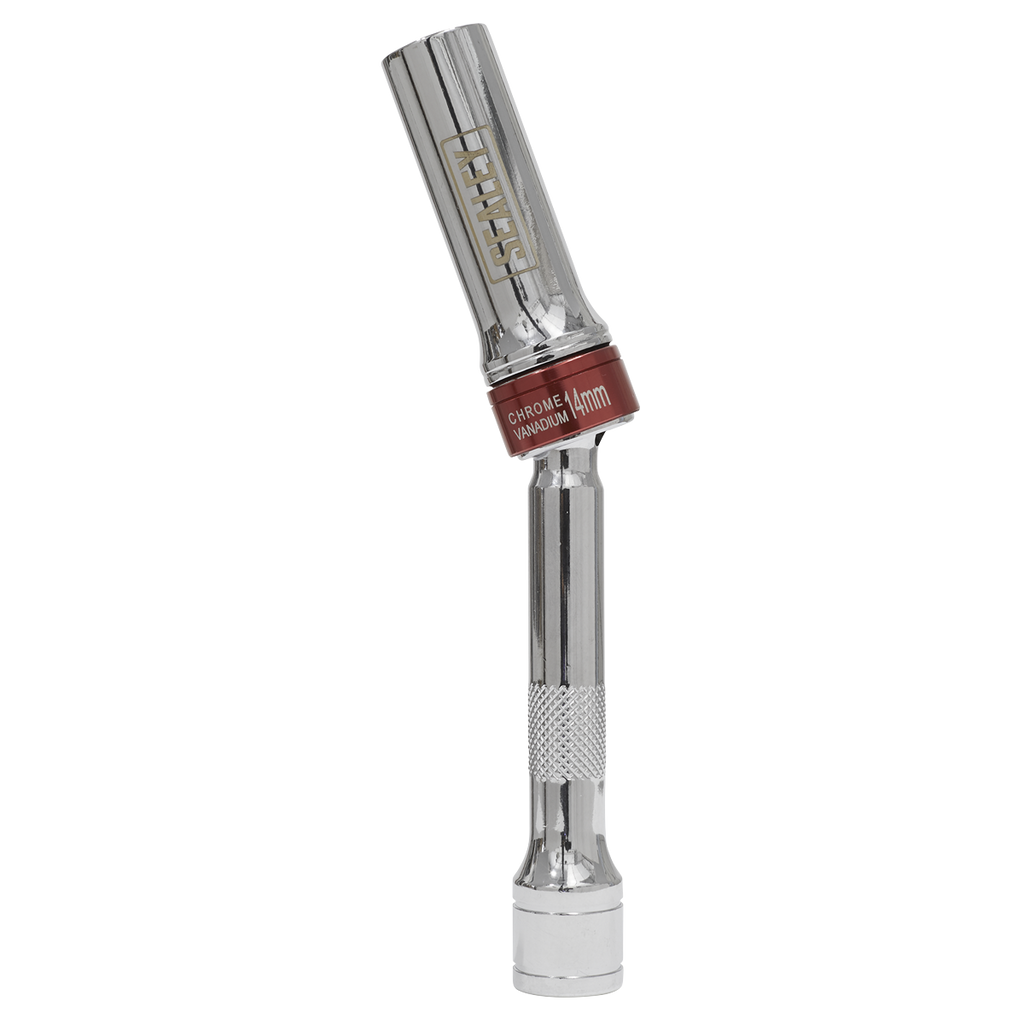 Spark Plug Socket with Universal Joint 3/8"Sq Drive 12-Point 150 x 14mm AK6570