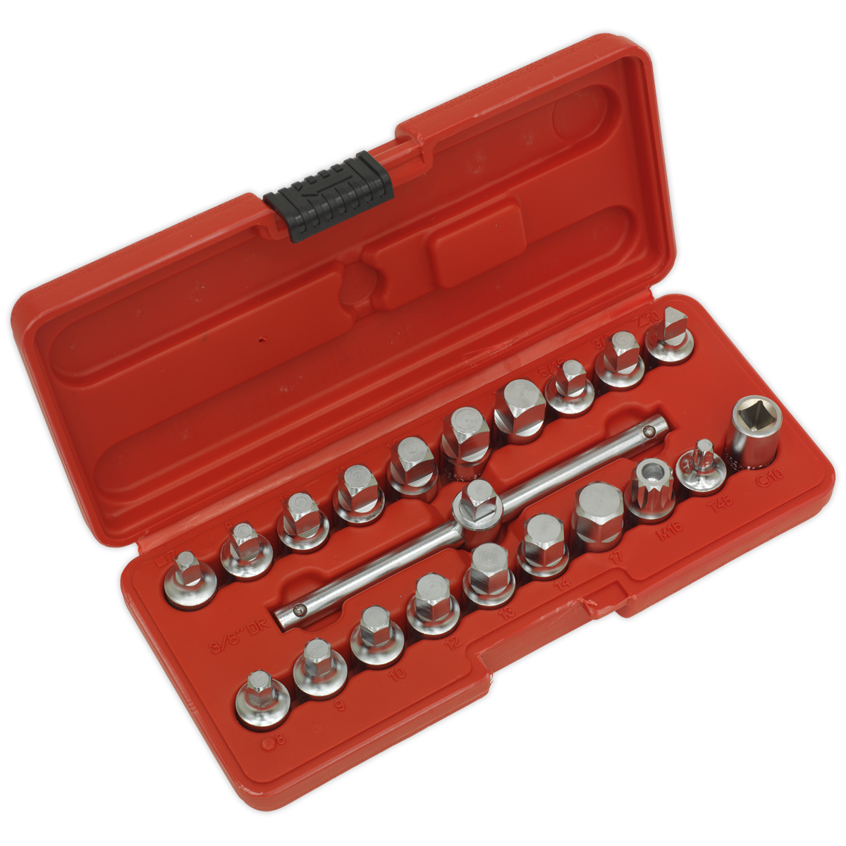 Oil Drain Plug Key Set 3/8"Sq Drive 21pc AK6586