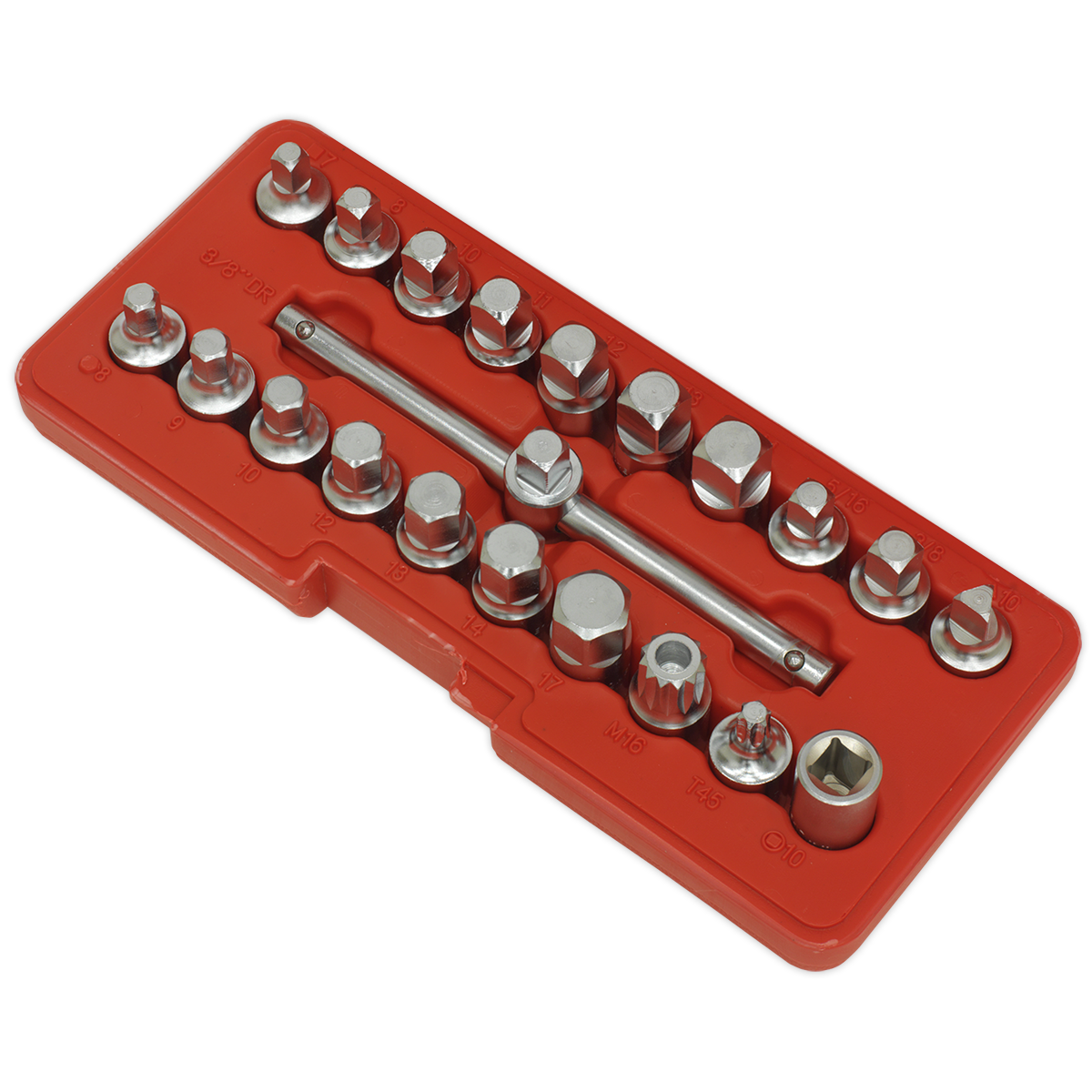 Oil Drain Plug Key Set 3/8"Sq Drive 21pc AK6586