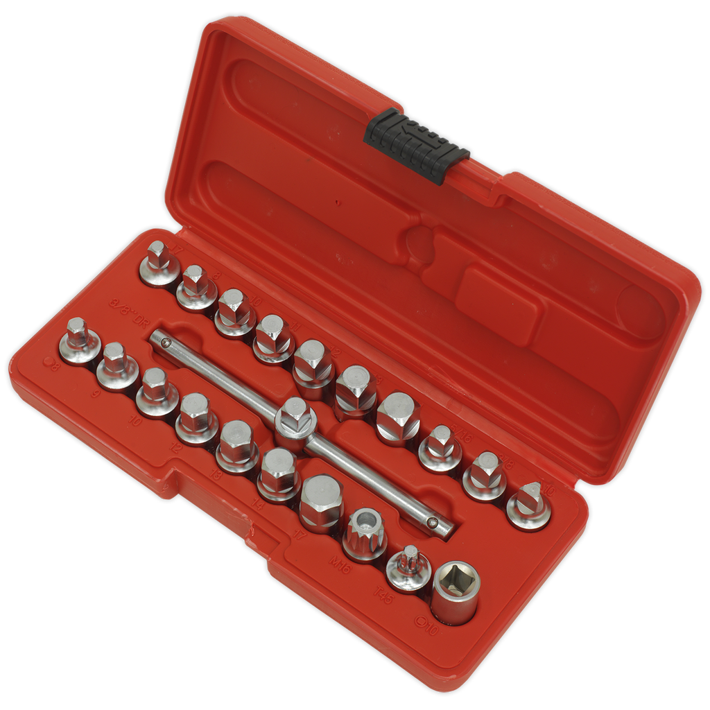 Oil Drain Plug Key Set 3/8"Sq Drive 21pc AK6586