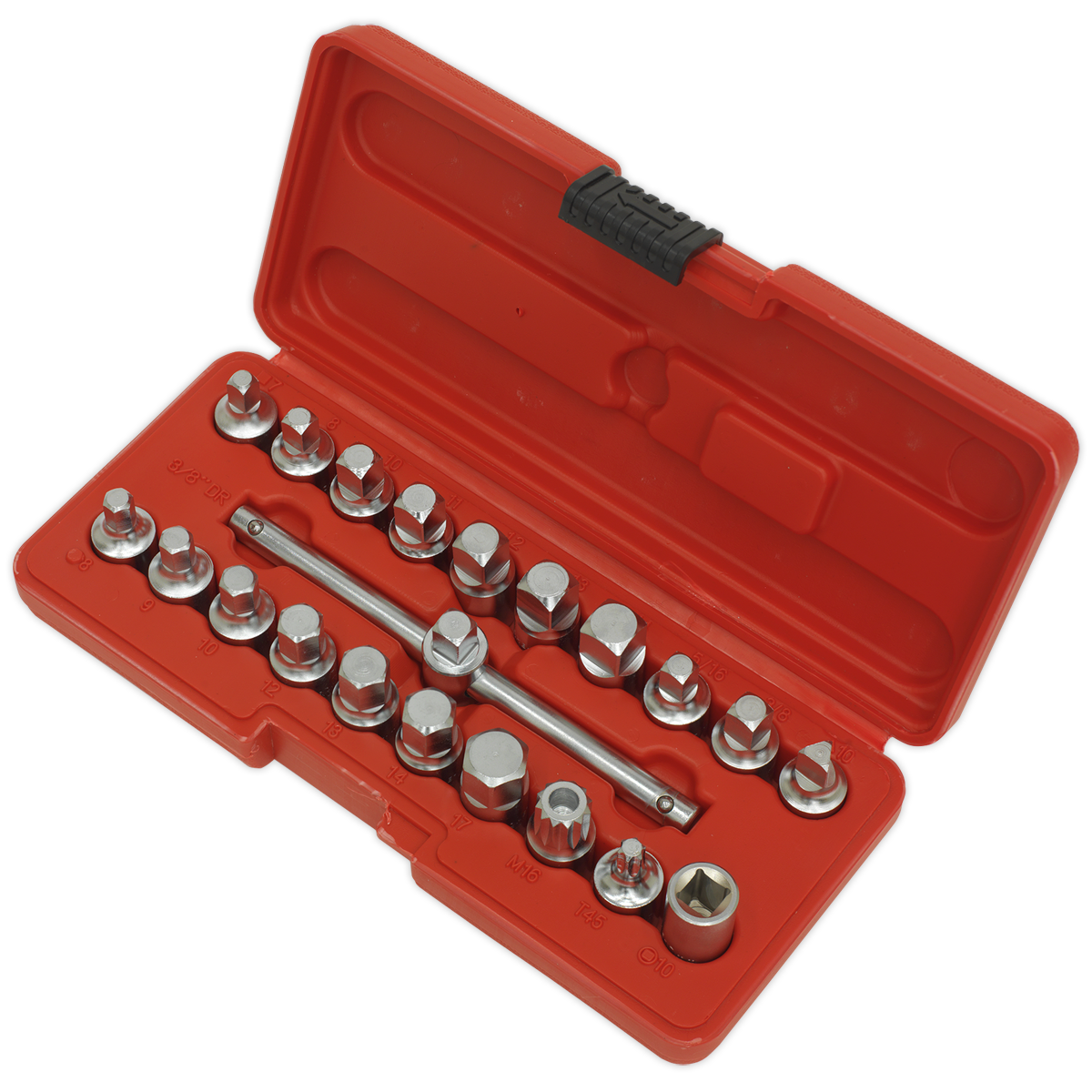 Oil Drain Plug Key Set 3/8"Sq Drive 21pc AK6586