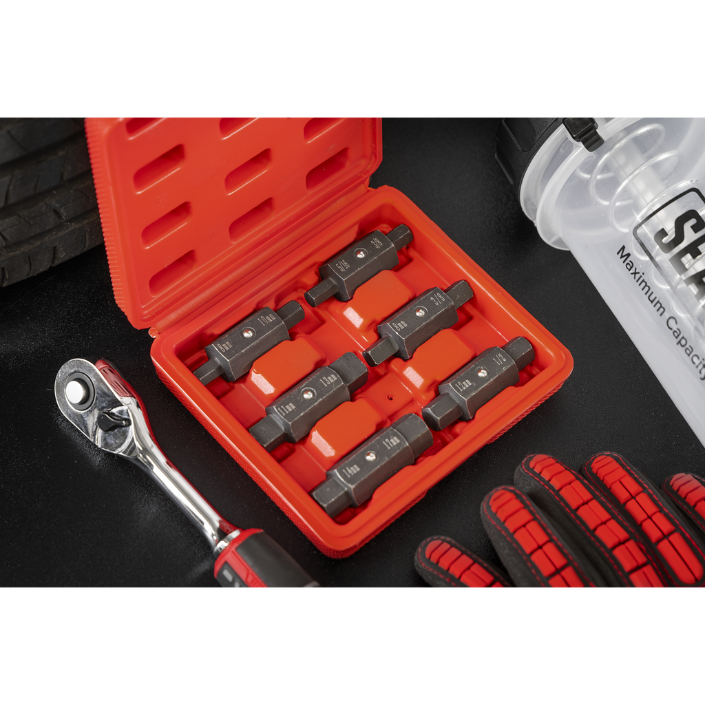 Double End Oil Drain Plug Key Set 6pc AK658