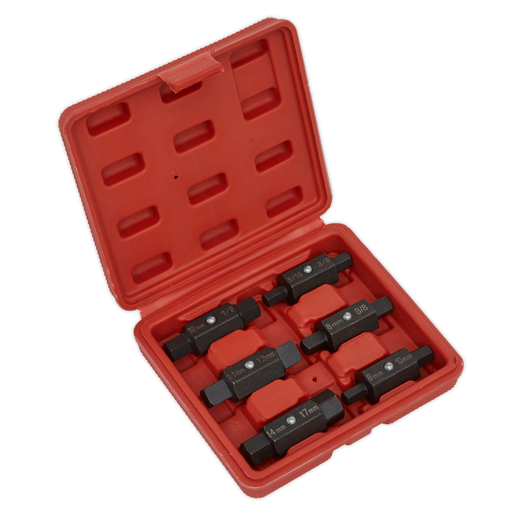 Double End Oil Drain Plug Key Set 6pc AK658