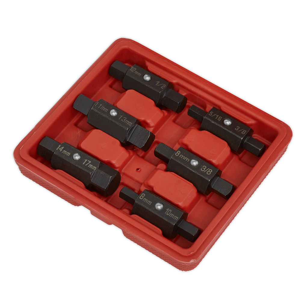 Double End Oil Drain Plug Key Set 6pc AK658