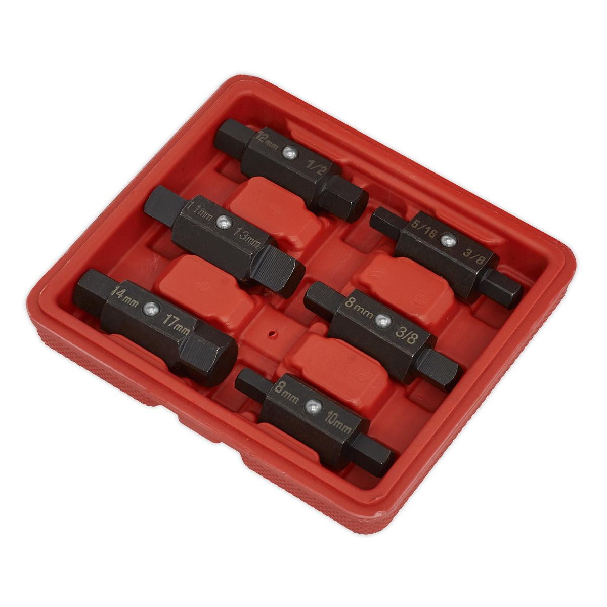 Double End Oil Drain Plug Key Set 6pc AK658