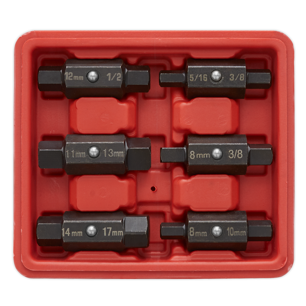 Double End Oil Drain Plug Key Set 6pc AK658