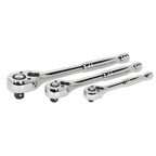 Pear-Head Ratchet Wrench Set with Flip Reverse 3pc AK6672