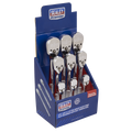 Pear-Head Ratchet Wrenches with Flip Reverse 1/4", 3/8" & 1/2"Sq Drive - Display Box of 9 AK6672DB