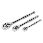 Pear-Head Ratchet Wrench Set with Flip Reverse 3pc AK6672
