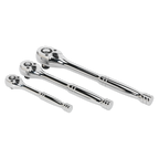 Pear-Head Ratchet Wrench Set with Flip Reverse 3pc AK6672