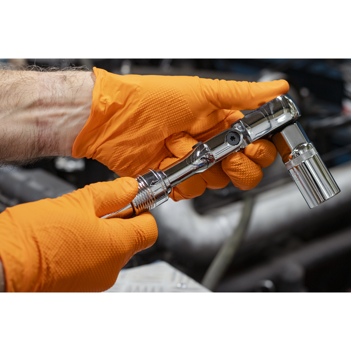 Locking Flexi-Head Extendable Ratchet Wrench 1/2"Sq Drive AK6682