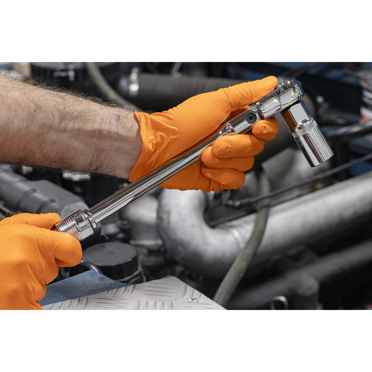 Locking Flexi-Head Extendable Ratchet Wrench 1/2"Sq Drive AK6682