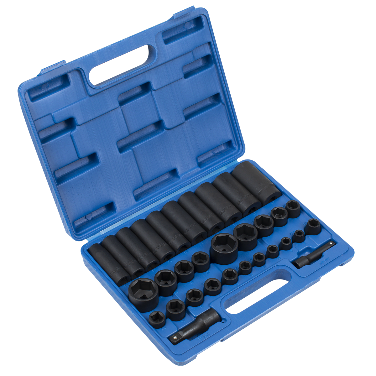 Metric/Imperial Impact Socket Set 3/8" & 1/2"Sq Drive 32pc AK681