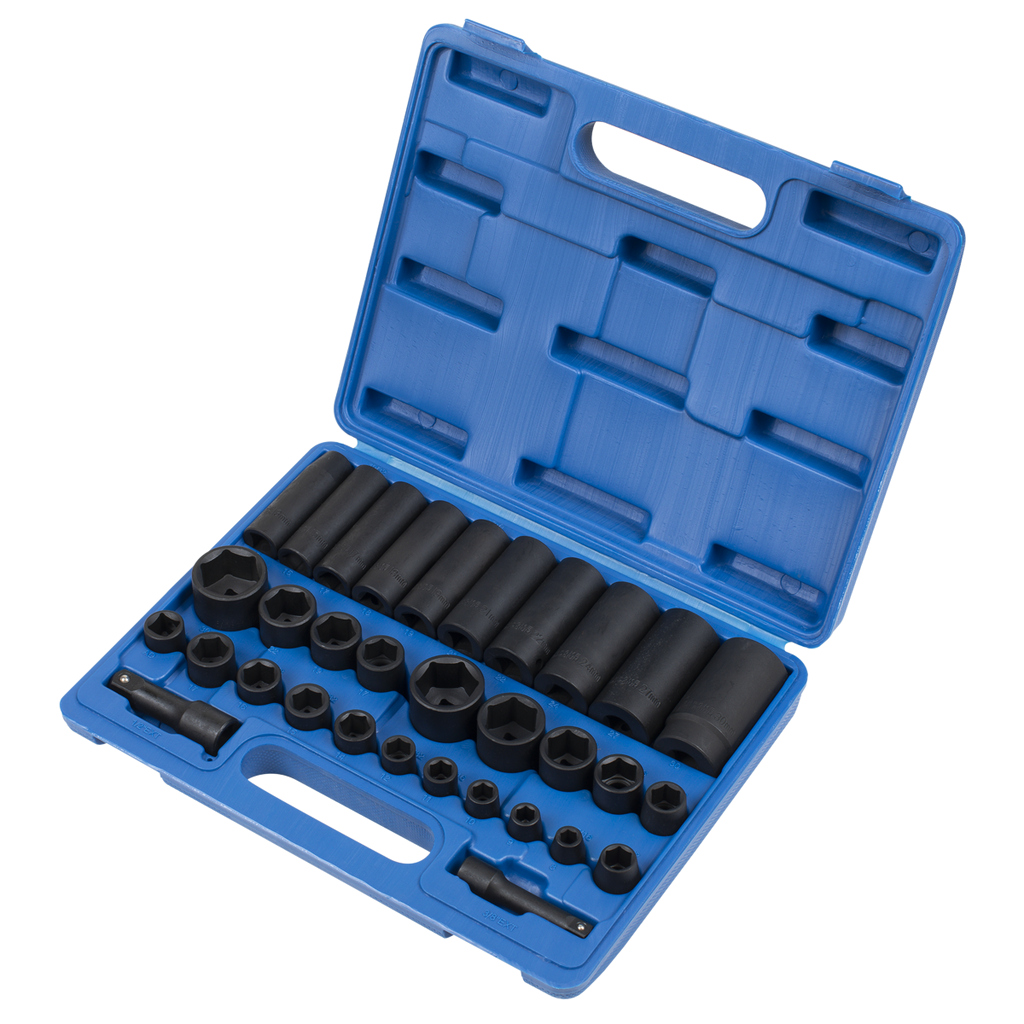 Metric/Imperial Impact Socket Set 3/8" & 1/2"Sq Drive 32pc AK681