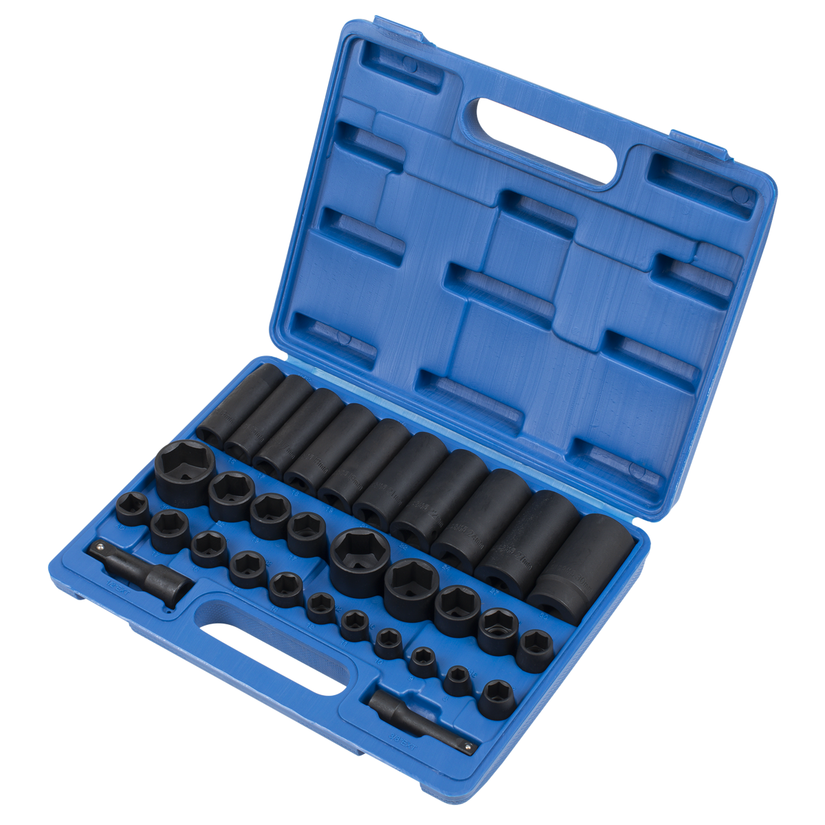 Metric/Imperial Impact Socket Set 3/8" & 1/2"Sq Drive 32pc AK681