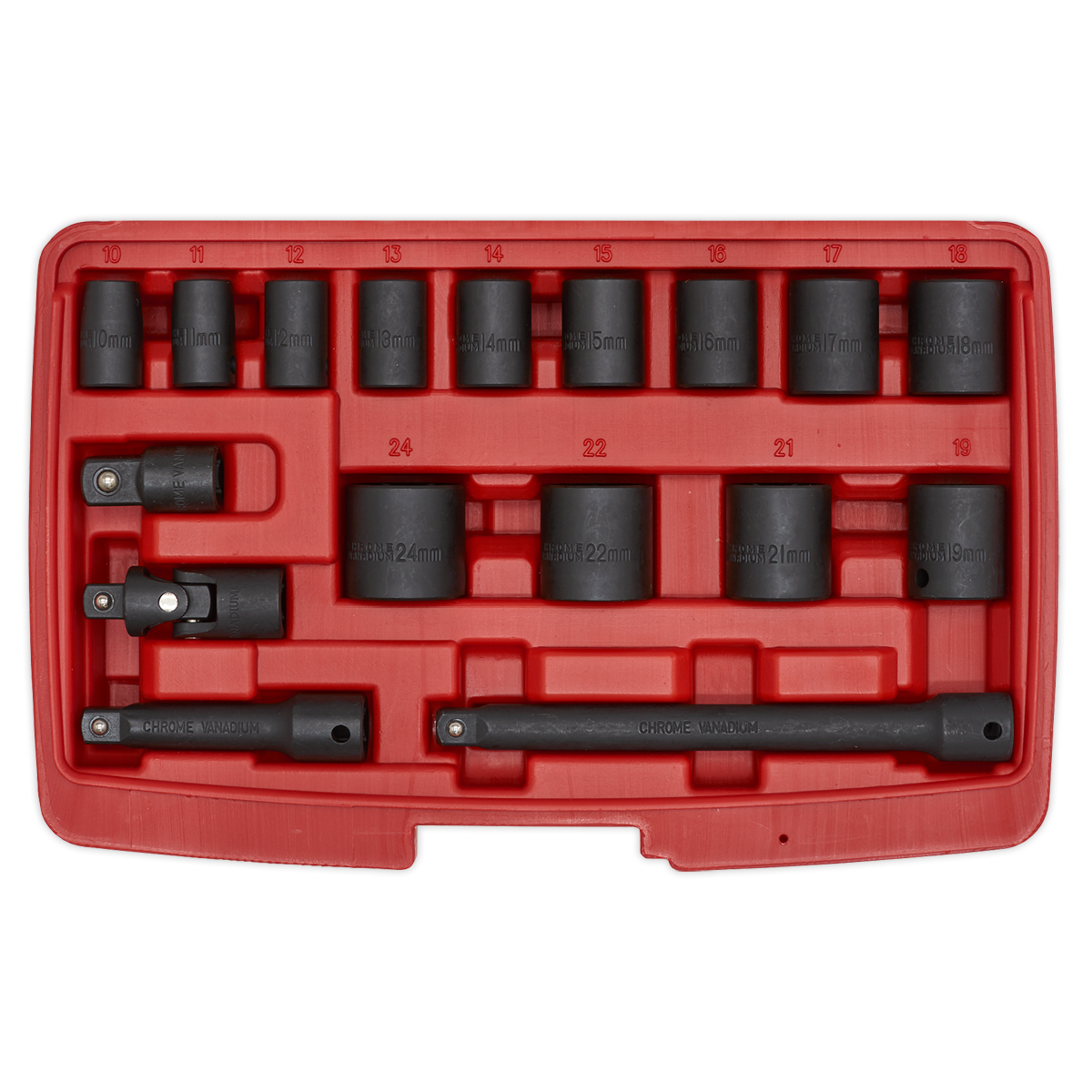 Impact Socket Set 3/8"Sq Drive 17pc AK68217