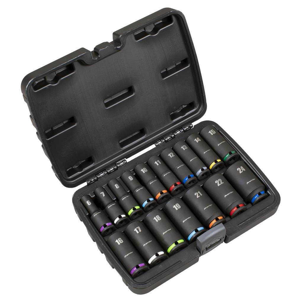 Deep Impact Socket Set 3/8"Sq Drive 17pc AK68219