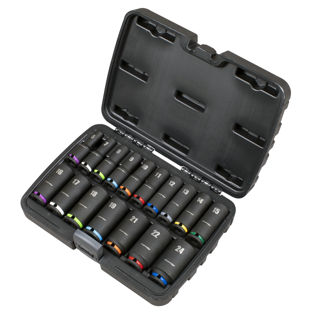 Deep Impact Socket Set 3/8"Sq Drive 17pc AK68219