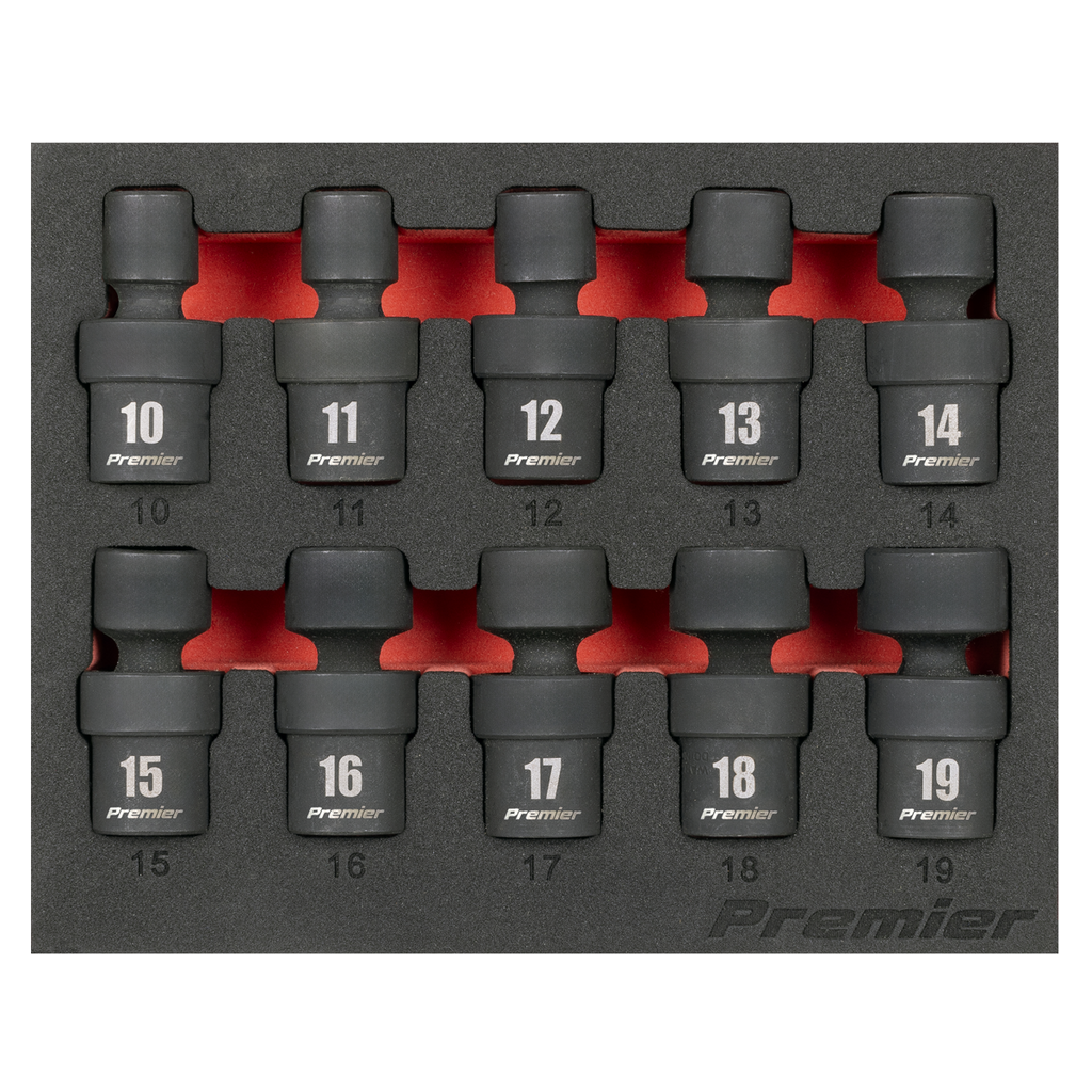 Universal Joint Impact Socket Set 3/8"Sq Drive 10pc AK68220