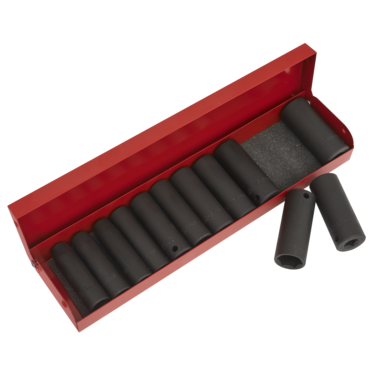 Metric/Imperial Deep Impact Socket Set 3/8"Sq Drive 12pc AK683