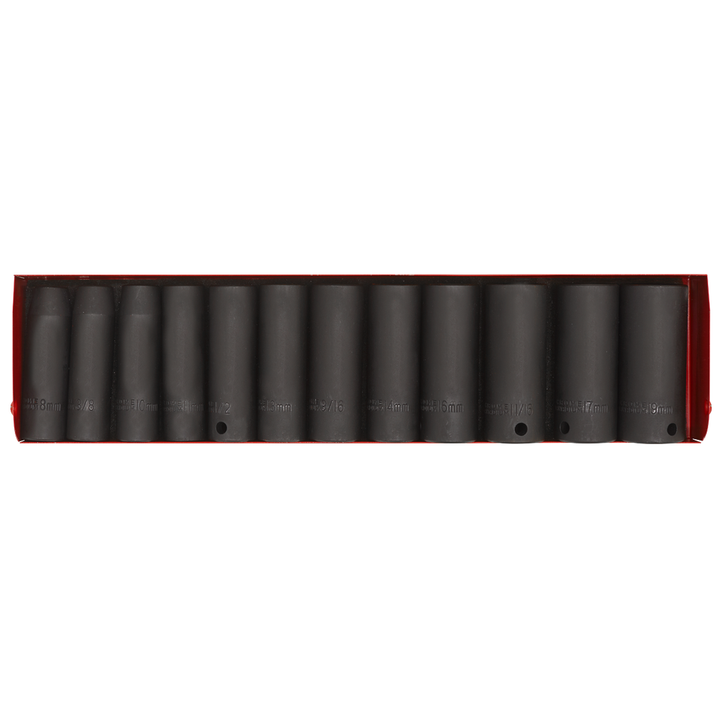 Metric/Imperial Deep Impact Socket Set 3/8"Sq Drive 12pc AK683