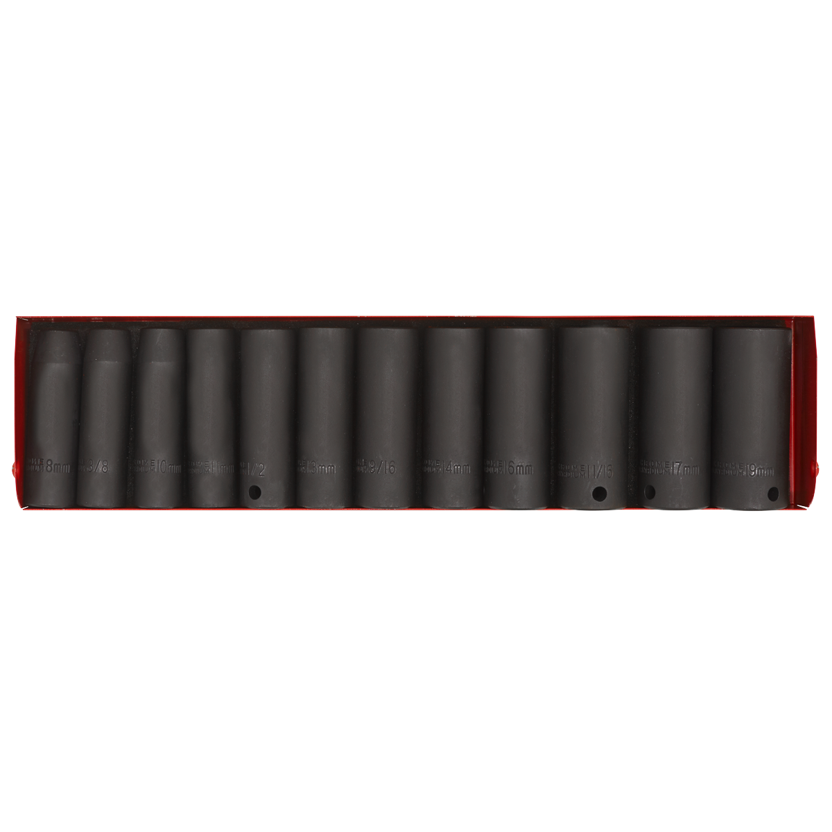 Metric/Imperial Deep Impact Socket Set 3/8"Sq Drive 12pc AK683