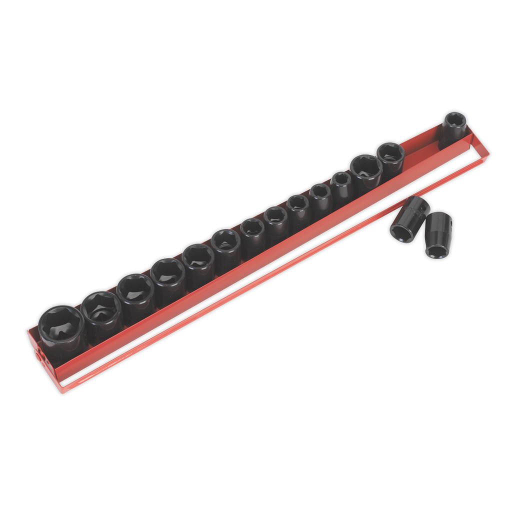Metric/Imperial Impact Socket Set 1/2"Sq Drive 16pc AK684