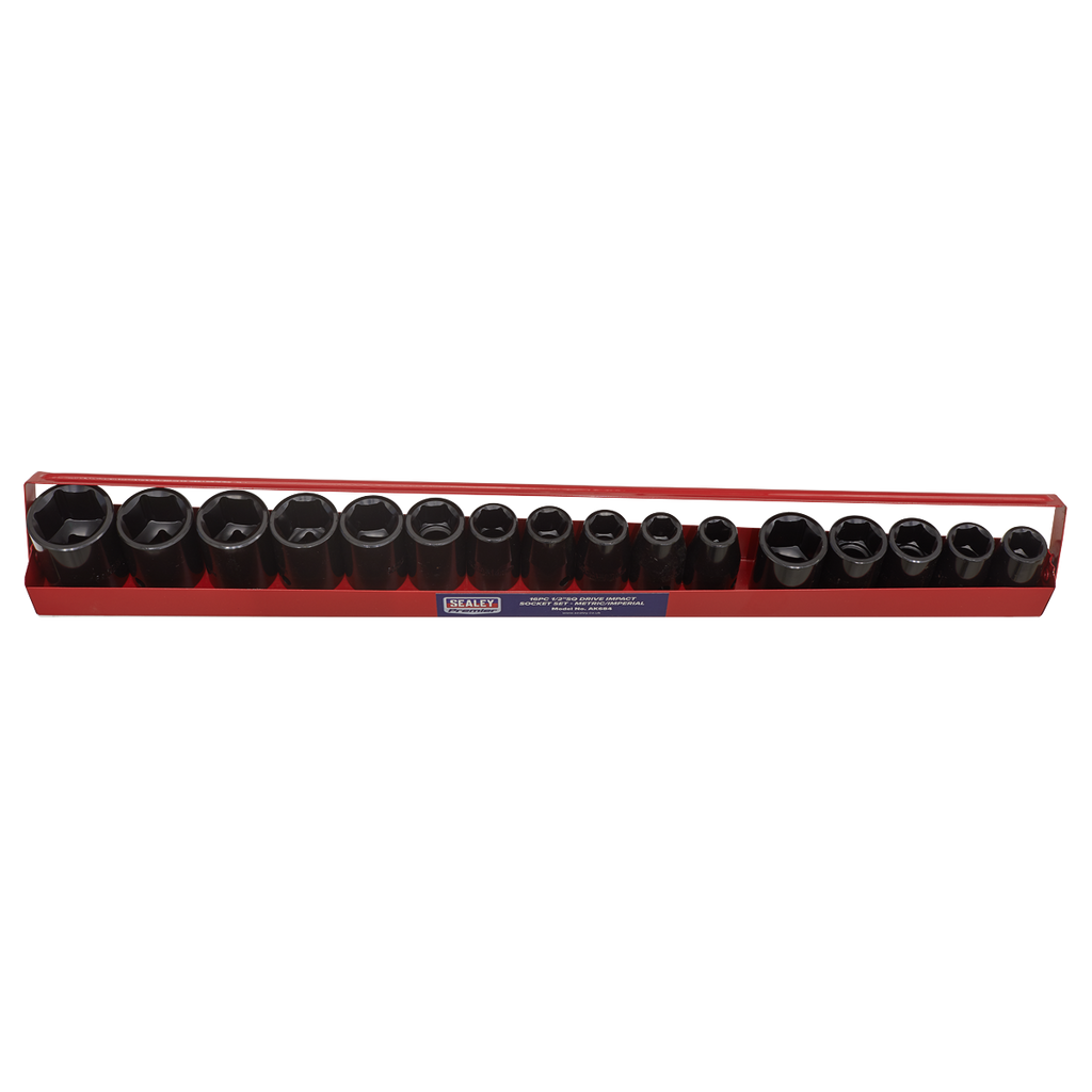 Metric/Imperial Impact Socket Set 1/2"Sq Drive 16pc AK684