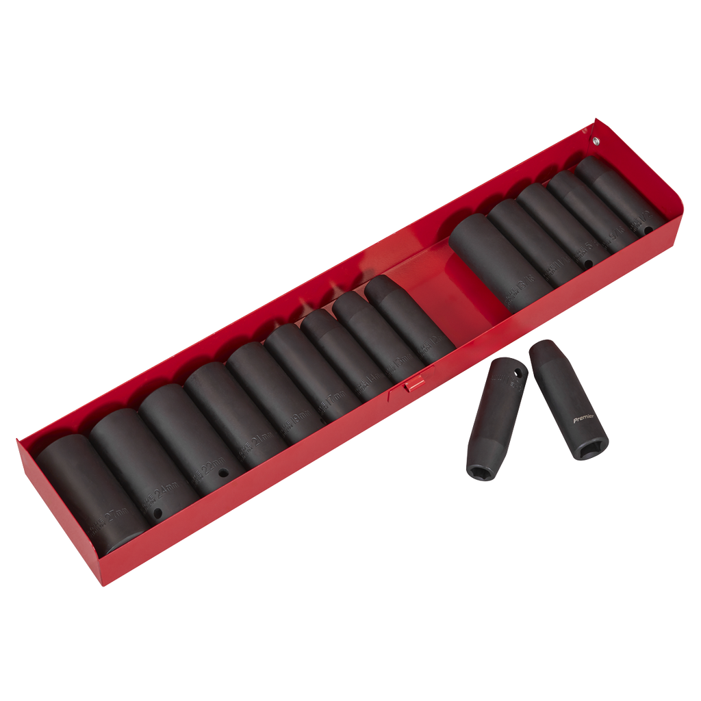 Metric/Imperial Deep Impact Socket Set 1/2"Sq Drive 16pc AK685