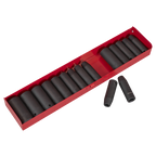 Metric/Imperial Deep Impact Socket Set 1/2"Sq Drive 16pc AK685