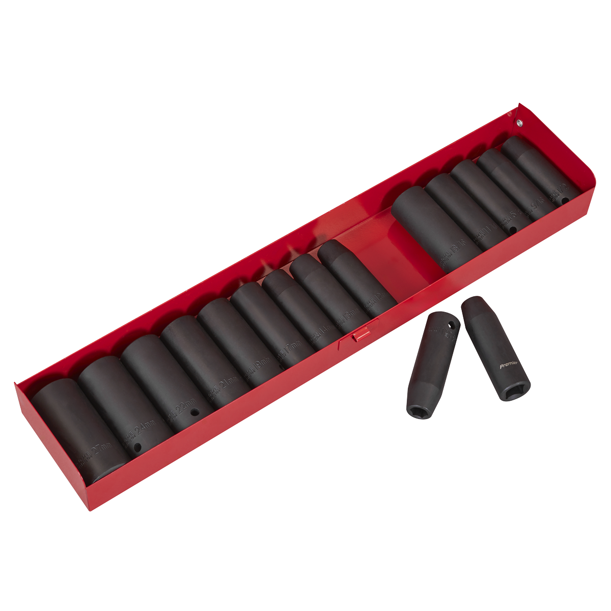 Metric/Imperial Deep Impact Socket Set 1/2"Sq Drive 16pc AK685