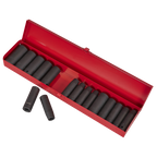 Metric/Imperial Deep Impact Socket Set 1/2"Sq Drive 16pc AK685